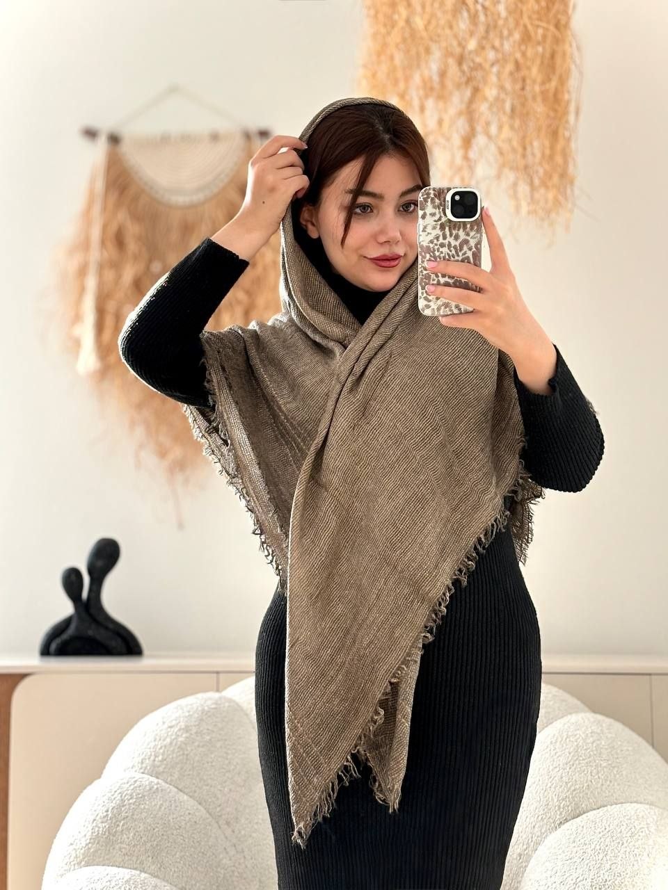 روسری کنفی دو ریش