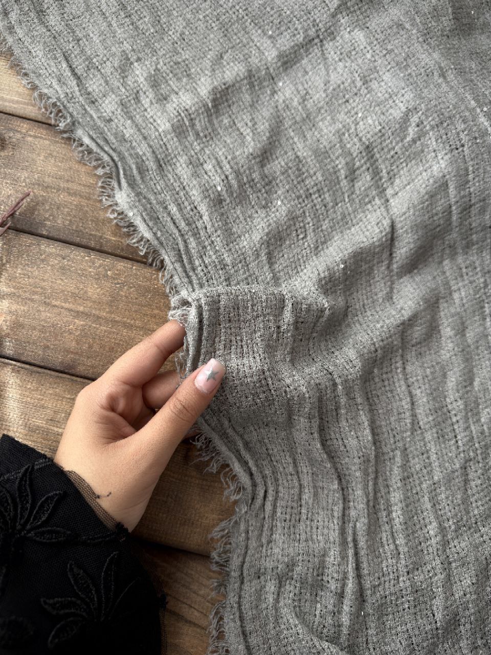 شال کنفی پائیزه پولکی