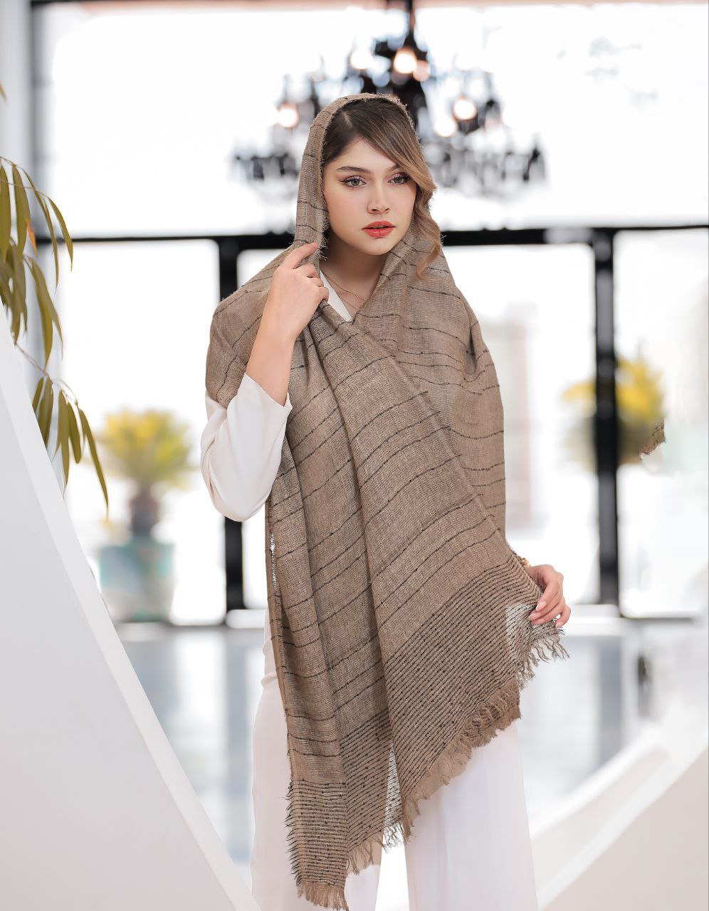 شال کنفی کبریتی پاییزه